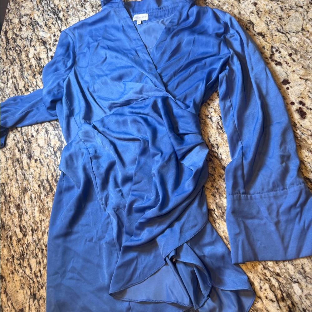 Lucy Paris Vibrant Blue Wrap Robe